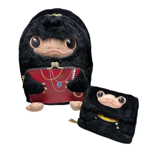 Loungefly Niffler Fantastic Beasts Harry Potter Mini Backpack & Wallet -NWOT - Picture 1 of 9